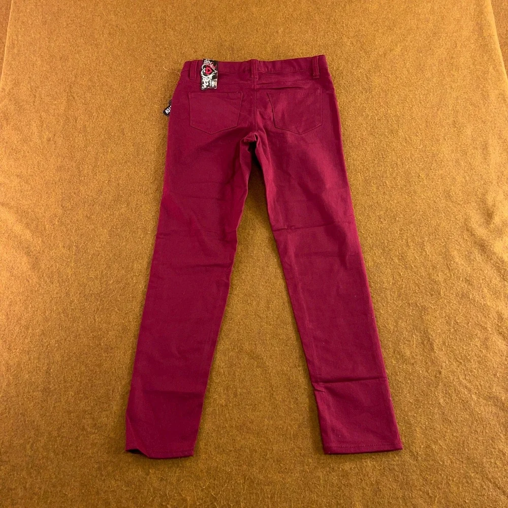 Real Love Girls Size 16 Burgundy Super Stretch Skinny Pants NWT
